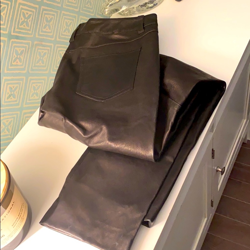 Alice & Olivia Size 6 Leather Pants
